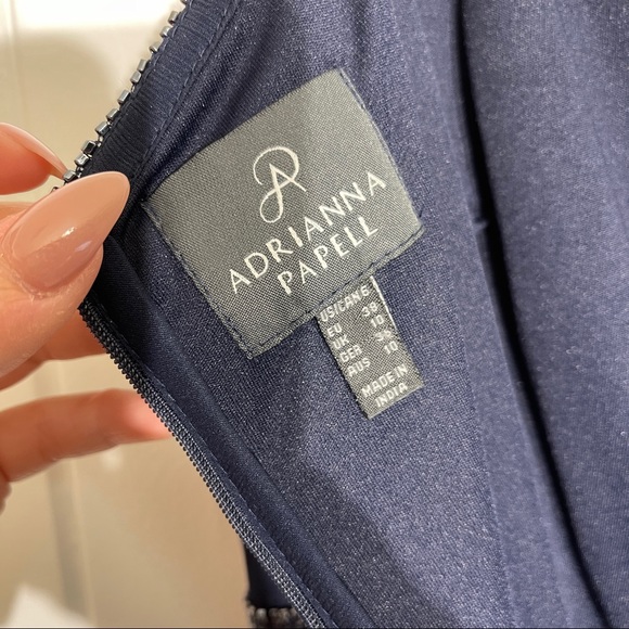 Adrianna Papell Beaded Chiffon Formal Gown - Picture 8 of 11